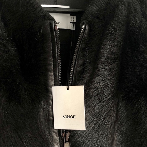 Vince Shearling and Leather Coat - Picture 5 of 8